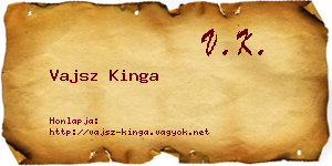 Vajsz Kinga névjegykártya